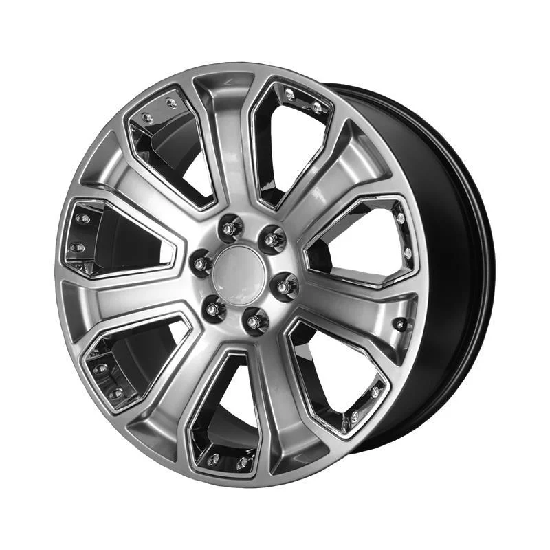 Statusfälgar PR113 Hyper Silver Dark With Chrome Accents 9x22 6/139,7 ET24