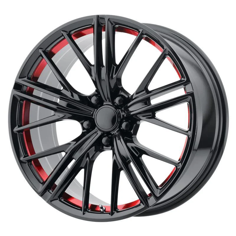 Statusfälgar PR194 Gloss Black Red Machined 10x20 5/120 ET35
