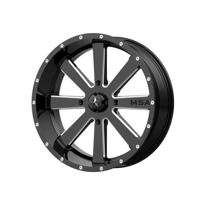 Statusfälgar MA34 Gloss Black Milled 7x22 4/137 ET0