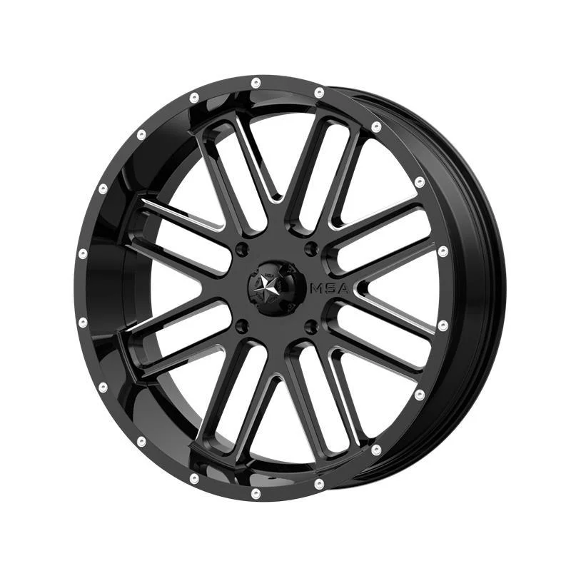 Statusfälgar MA35 Gloss Black Milled 7x22 4/137 ET0