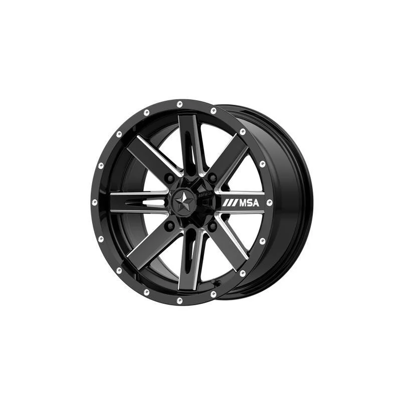 Statusfälgar MA41 Gloss Black Milled 7x14 4/110 ET-47