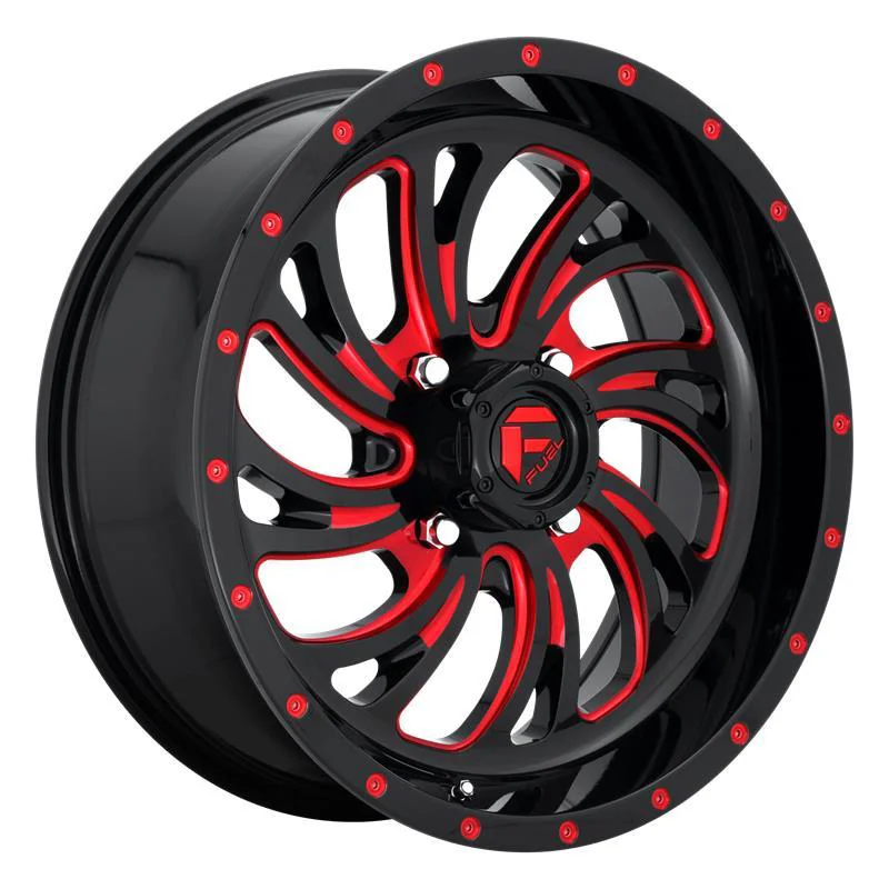 Statusfälgar FV642 GLOSS BLACK RED TINTED CLEAR 7x20 4/137 ET13