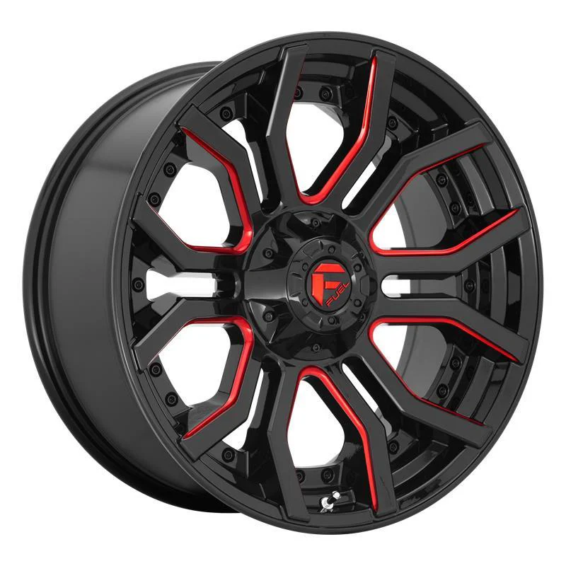 Statusfälgar FC712 GLOSS BLACK RED TINTED CLEAR 10x20 5/127/139,7 ET-18