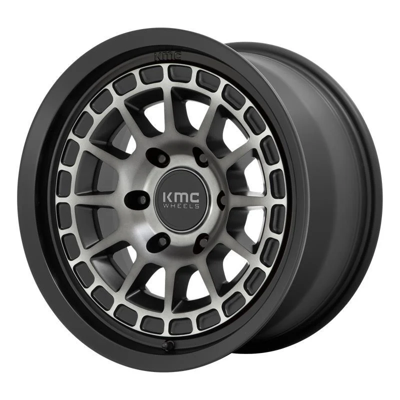 Statusfälgar KM719 CANYON SATIN BLACK W/ GRAY TINT 8x16 6/139,7 ET0