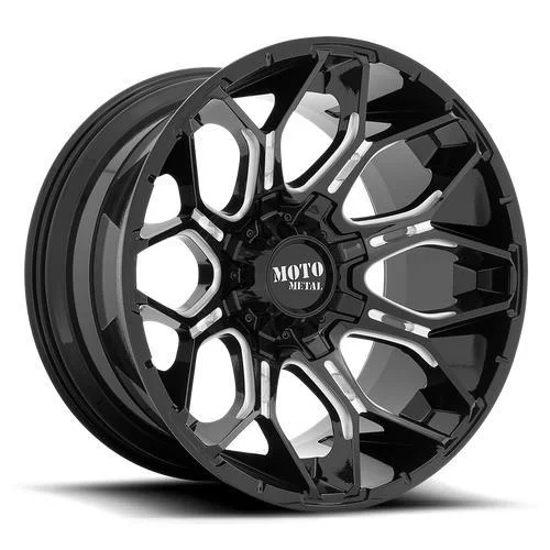 Statusfälgar MO808 SNIPER GLOSS BLACK MILLED 10x20 6/135/139,7 ET-18