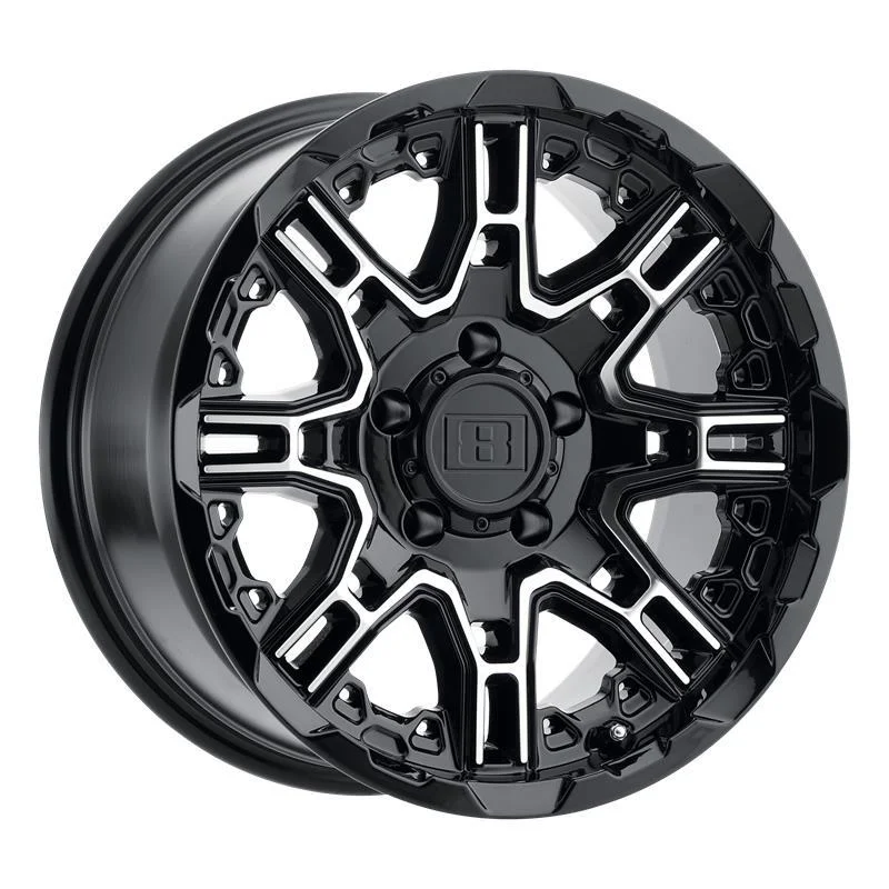 Statusfälgar SLINGSHOT GLOSS BLACK W/ MACHINED FACE 8.5x16 6/135 ET-10