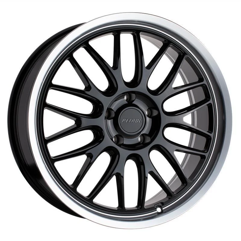 Statusfälgar P4C GLOSS BLACK W/ MACHINED CUT LIP 8x17 5/105 ET40