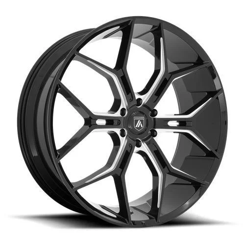 Statusfälgar ABL-38 MONARCH TRUCK GLOSS BLACK MILLED 9.5x22 6/135 ET38