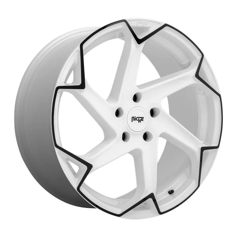 Statusfälgar M257 FLASH GLOSS WHITE W/ BLACK 10.5x20 5/112 ET27
