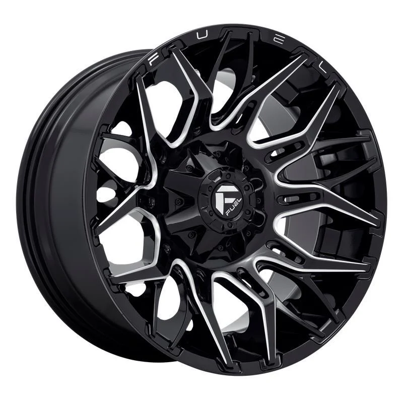 Statusfälgar D769 TWITCH GLOSSY BLACK MILLED 10x20 8/170 ET-18