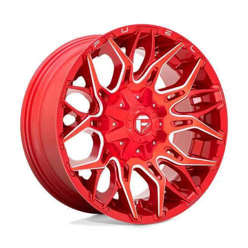 Statusfälgar D771 TWITCH CANDY RED MILLED 12x22 8/165,1 ET-44
