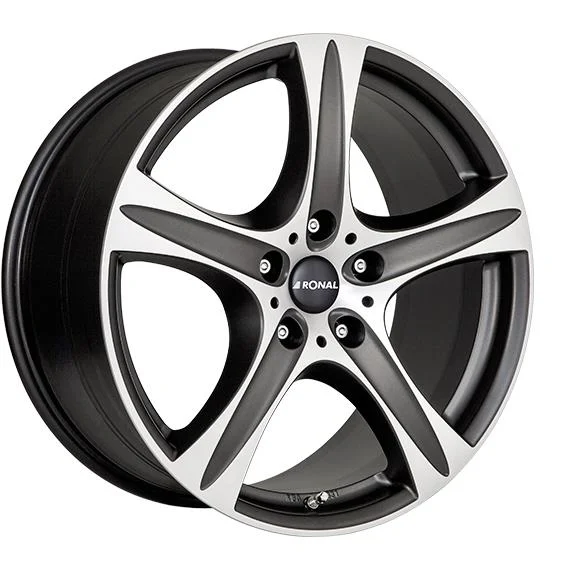 Rautamo RONAL R55 SUV MATT BLACK FRONT CUT 9x19 5/112 ET55