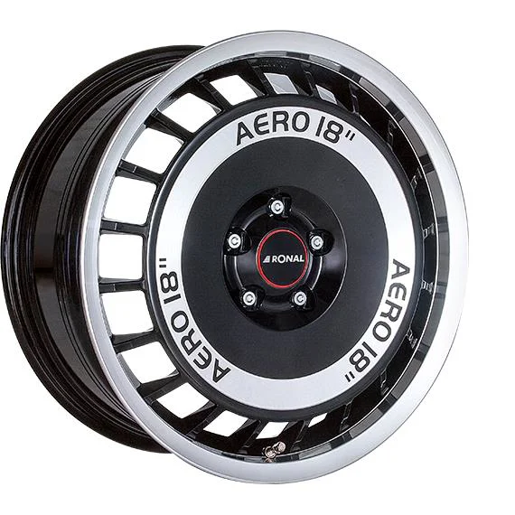 Rautamo RONAL R50 AERO BLACK FRONT CUT 7.5x16 4/100 ET38