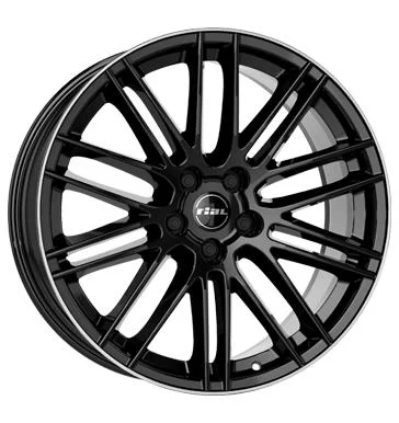 AFL Rial Kibox Diamant-Schwarz Hornpoliert 9x20 5/112 ET43