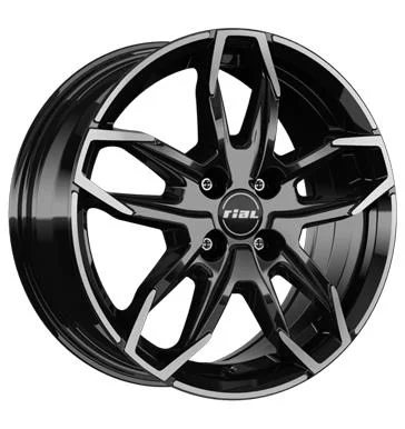 AFL Rial Lucca Diamant-Schwarz Frontpoliert 6.5x16 4/100 ET45