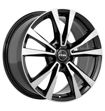 AFL Rial M12X Diamant-Schwarz-Frontpoliert 9x20 5/112 ET35