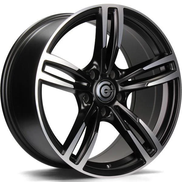 Statusfälgar Diamond Matt Black Front Polished 8x17 5/120 ET33