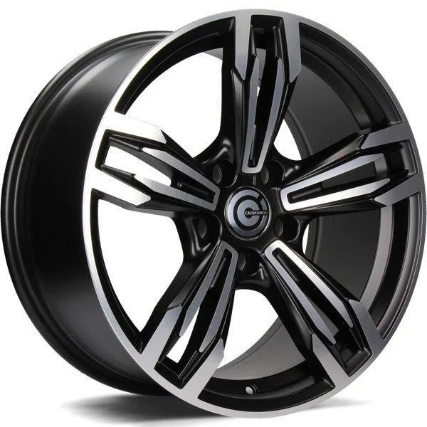 Statusfälgar Dynamite Matt Black Front Polished 8x17 5/120 ET30
