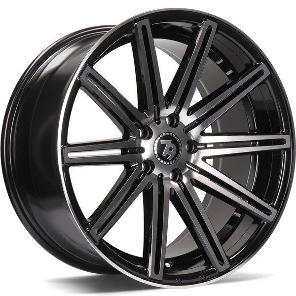 Statusfälgar SV-M Black Front Polished 9.5x19 5/112 ET38