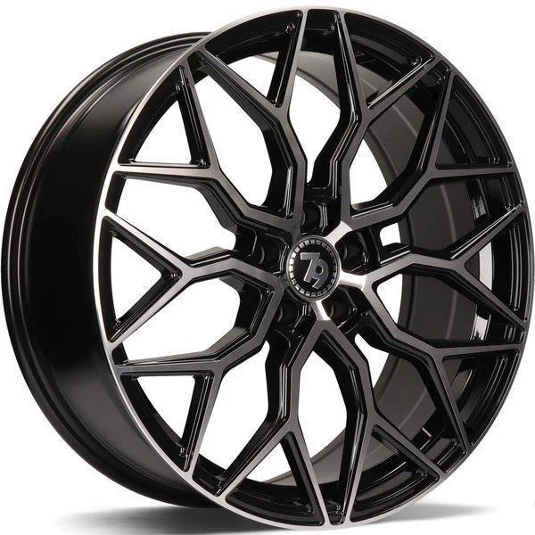 Statusfälgar SV-K Black Front Polished 7x17 5/112 ET40