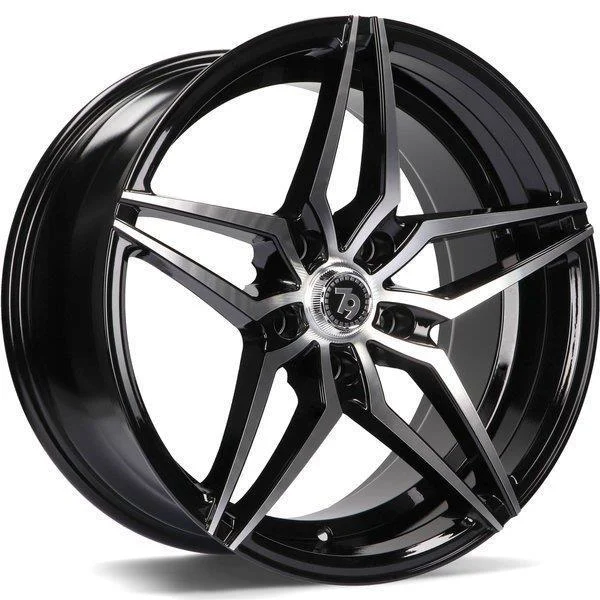 Statusfälgar SV-A Black Front Polished 8x18 5/112 ET35