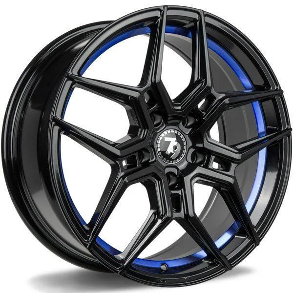 Statusfälgar SV-B Black glossy blue inner lip 8.5x20 5/120 ET35