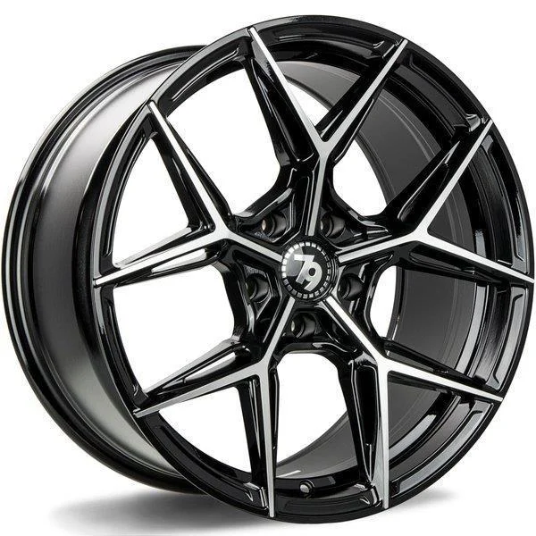 Statusfälgar SCF-B Black Front Polished 8.5x19 5/112 ET35