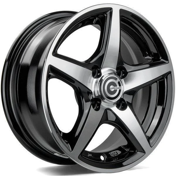 Statusfälgar Crow Black Front Polished 5.5x13 4/100/98 ET30