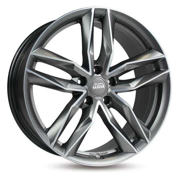 Statusfälgar RS3 Matt palladium front polish 8x18 5/108 ET45