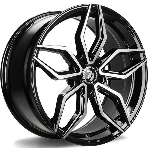 Statusfälgar SCF-D Black Front Polished 8x18 5/112 ET35