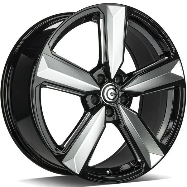 Statusfälgar Blast Black front polished edges polished 8.5x20 5/112 ET30