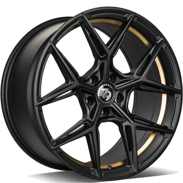 Statusfälgar SCF-B Black Matt Gold Inner Lip 8x18 5/120 ET30