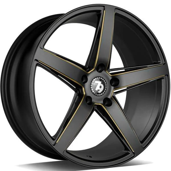 Statusfälgar SV-N black matt milled gold 9.5x19 5/120 ET35
