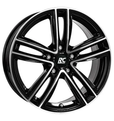 Rcdesign RC27 Schwarz Glanz Vollpoliert 6,5x16 5x114,3 ET44