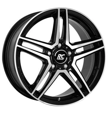 AFL Rcdesign RC D17 Schwarz Glanz Vollpoliert 7x17 5/112 ET44