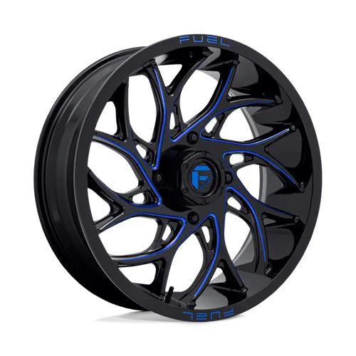 Statusfälgar D778 RUNNER UTV GLOSS BLACK MILLED CANDY BLUE 7x18 4/137 ET13