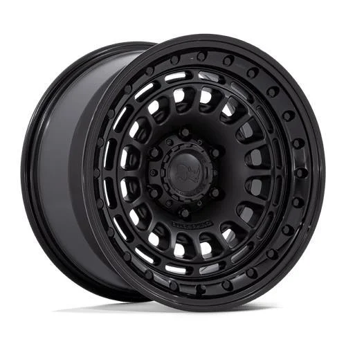 Statusfälgar BR014 SAHARA MATTE BLACK W/ GLOSS BLACK LIP 9x17 6/139,7 ET-12