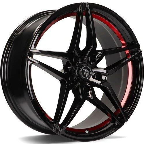 Statusfälgar SV-A Black glossy red inner lip 8x18 5/120 ET30