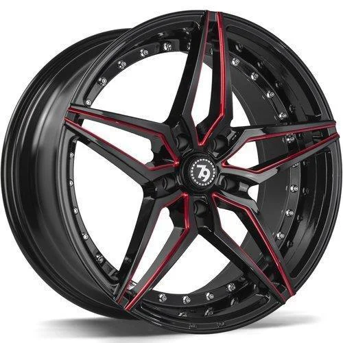 Statusfälgar SV-AR Black glossy milled red 9.5x19 5/112 ET38