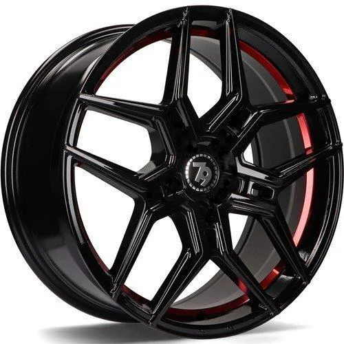 Statusfälgar SV-B Black glossy red inner lip 10x20 5/112 ET40