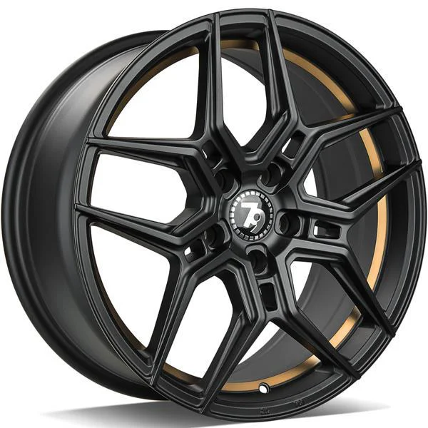Statusfälgar SV-B Black Matt Gold Inner Lip 8x18 5/120 ET35