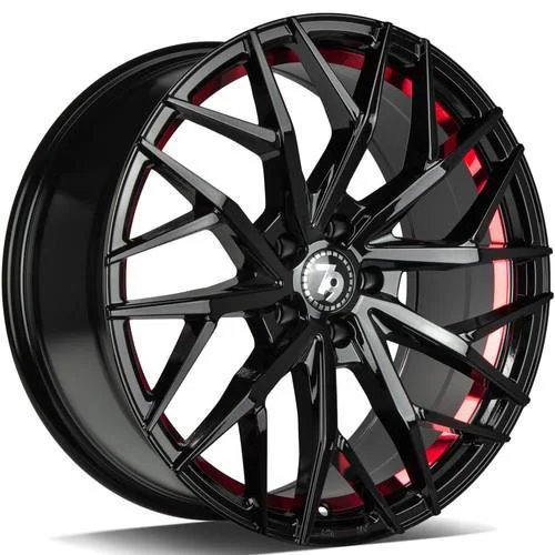 Statusfälgar SV-C Black glossy red inner lip 8.5x19 5/112 ET30