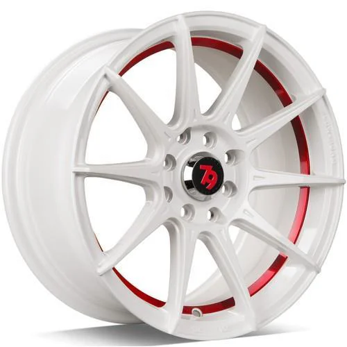 Statusfälgar SCF-F white matt red inner lip 7x15 4/100/114,3 ET35