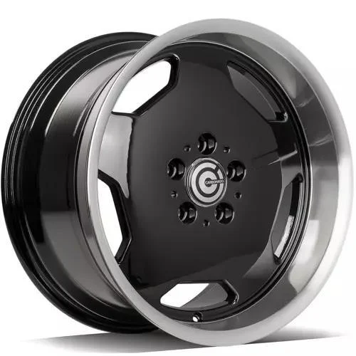 Statusfälgar RETRO Black Glossy Lip Polished 9x17 5/112 ET35