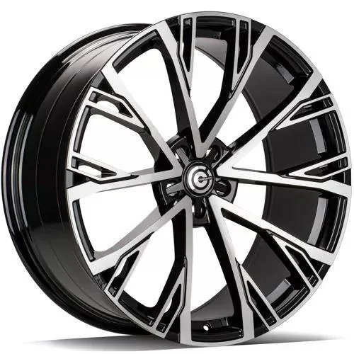 Statusfälgar STAR Black Front Polished 9.5x22 5/112 ET25