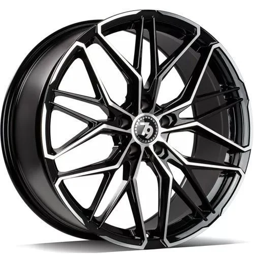 Statusfälgar SCF-J Black Front Polished 9x20 5/112 ET30