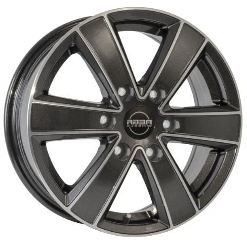 Statusfälgar Hercules 6 Anthracite grey front polished 6.5x16 6/130 ET55