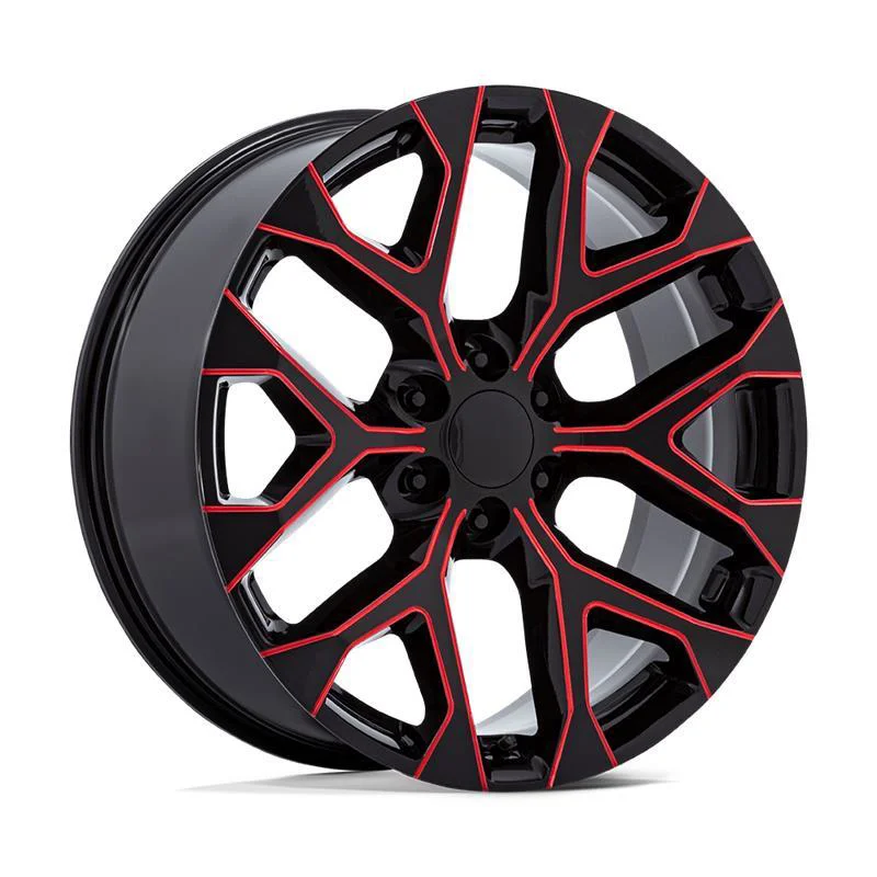 Statusfälgar PR177 GLOSS BLACK RED MILLED 9x22 6/139,7 ET24