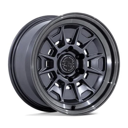 Statusfälgar BR021 MONDO MATTE GUNMETAL W/ GLOSS GRAY LIP 8.5x17 6/139,7 ET-10