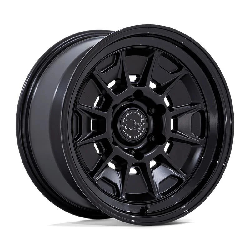 Statusfälgar BR021 MONDO MATTE BLACK W/ GLOSS BLACK LIP 9x18 6/139,7 ET12